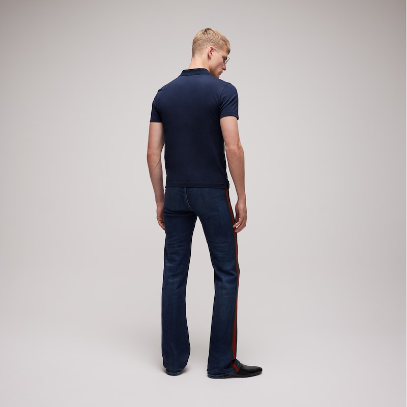 Gucci Cotton Jersey Polo Shirt With Web | Thumbnail 3 Gucci Cotton Jersey Polo Shirt With Web | Thumbnail 3