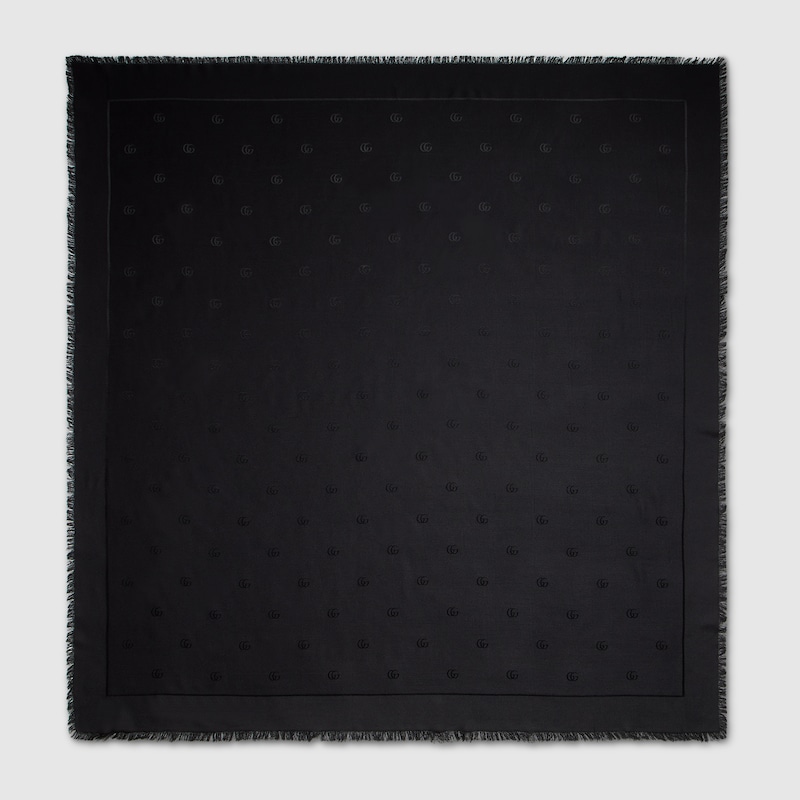 Gucci Double G Silk Wool Shawl