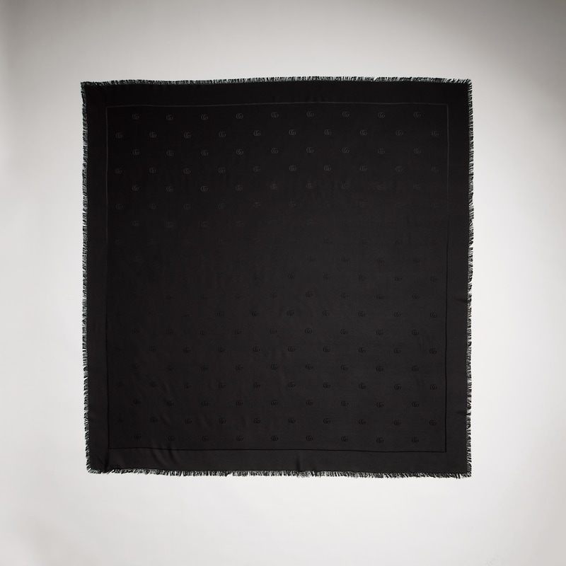 Gucci Double G Silk Wool Shawl | Thumbnail 3 Gucci Double G Silk Wool Shawl | Thumbnail 3