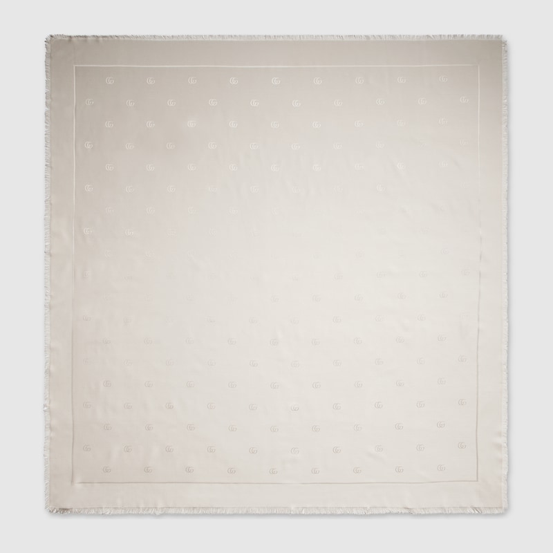 Gucci Double G Silk Wool Shawl