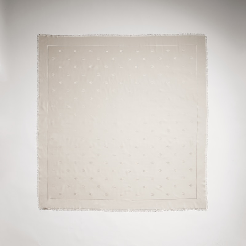 Gucci Double G Silk Wool Shawl | Thumbnail 2