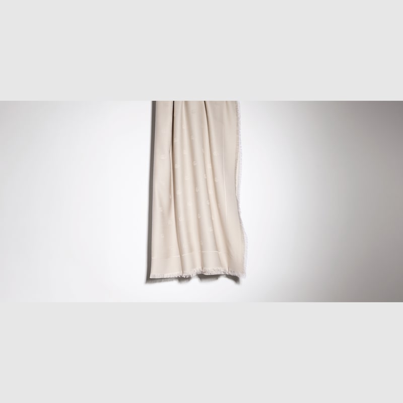 Gucci Double G Silk Wool Shawl | Thumbnail 3