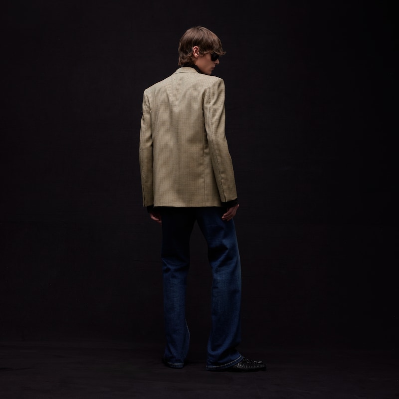 Gucci Gingham Wool Single-breasted Jacket | Thumbnail 3