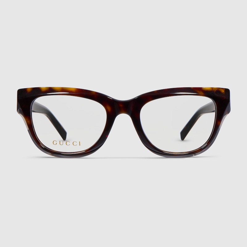 Gucci Geometric Optical Frame In Brown