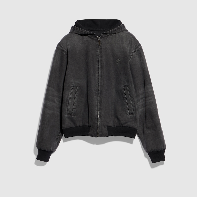 Gucci Reversible Cotton Denim Zip Jacket
