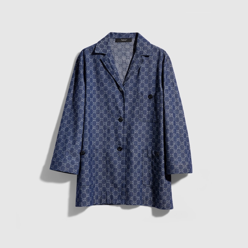 Gucci GG Cotton Denim Jacquard Jacket