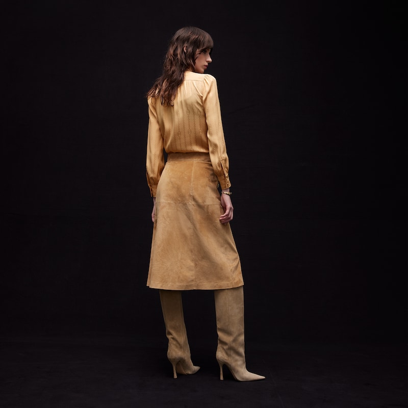 Gucci Interlocking G Chain Silk Jacquard Shirt | Thumbnail 3 Gucci Interlocking G Chain Silk Jacquard Shirt | Thumbnail 3