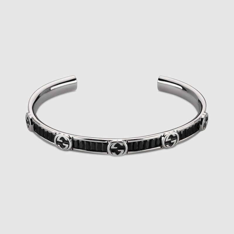 Gucci Interlocking Crystal Bangle Bracelet