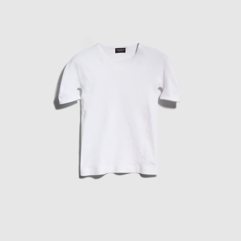 Gucci Seamless Stretch Nylon Jersey T-shirt In White