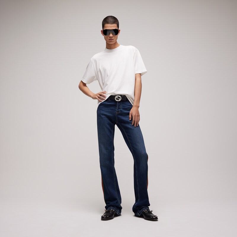 Gucci Cotton Silk Jersey T-shirt With Embroidery | Thumbnail 2 Gucci Cotton Silk Jersey T-shirt With Embroidery | Thumbnail 2