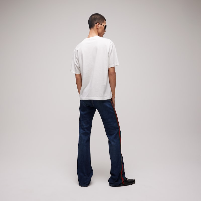 Gucci Cotton Silk Jersey T-shirt With Embroidery | Thumbnail 3 Gucci Cotton Silk Jersey T-shirt With Embroidery | Thumbnail 3