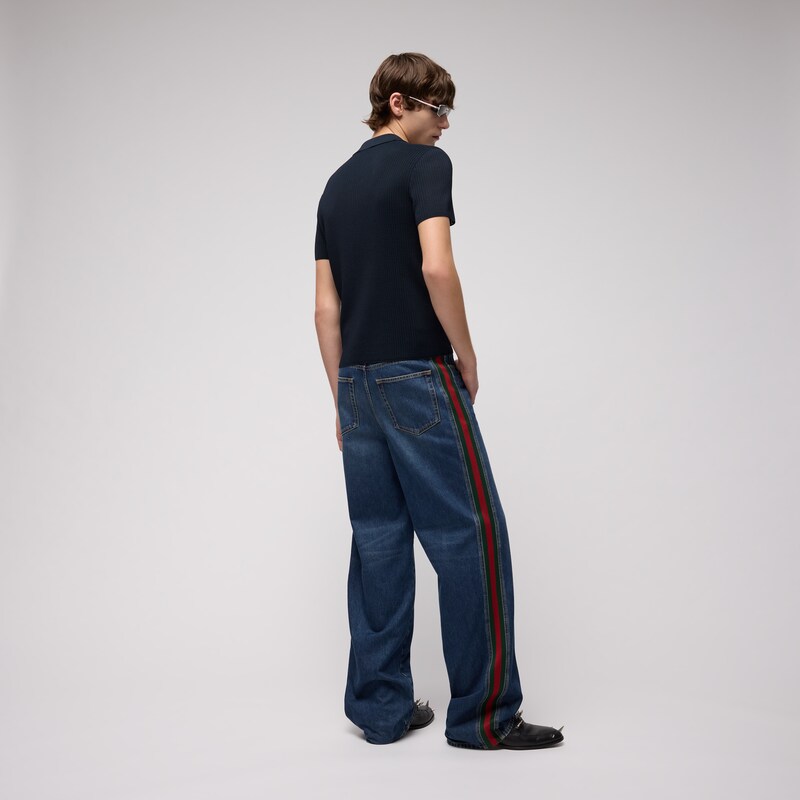 Gucci Technical Knit Fabric Polo Shirt With Embroidery | Thumbnail 3