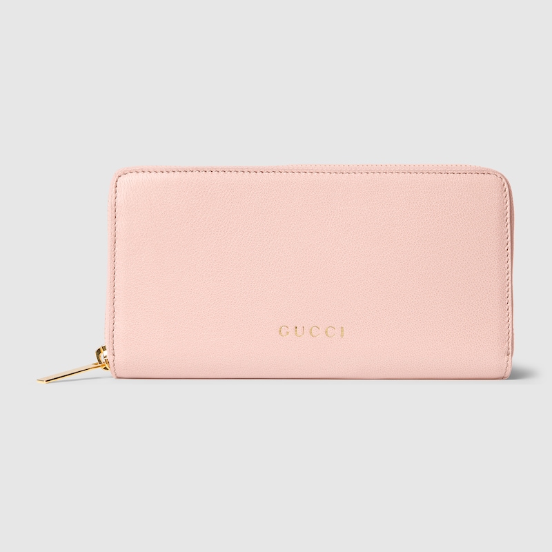 Zip Around Wallet With Gucci Lettering