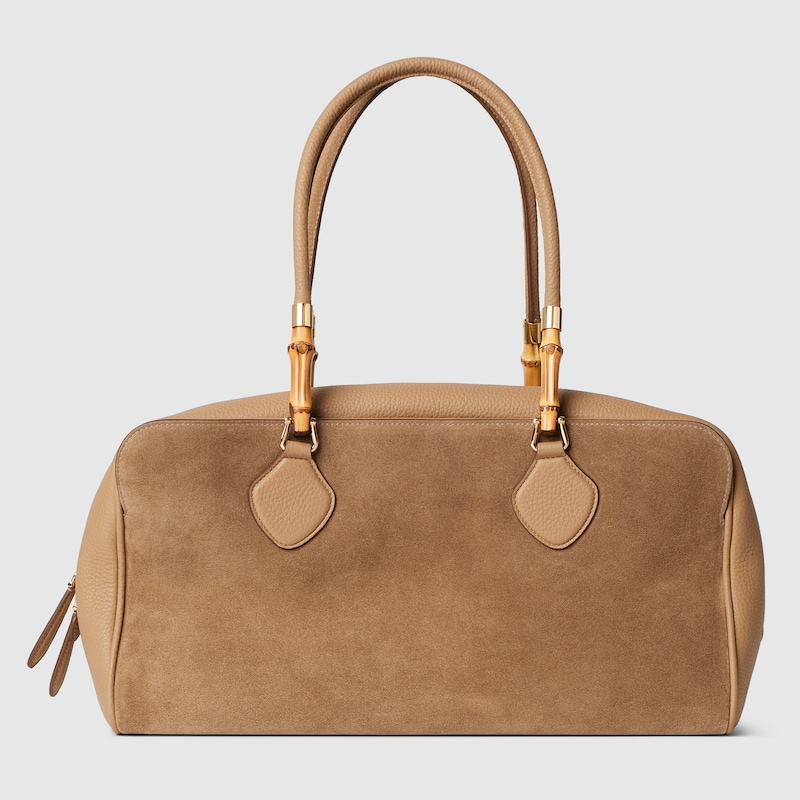 Large Boston Bag With Bamboo Large Boston Bag With Bamboo