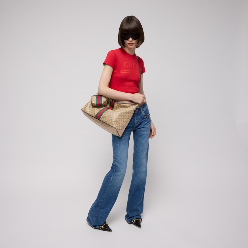Gucci Large Shoulder Bag With Web | Thumbnail 3 Gucci Large Shoulder Bag With Web | Thumbnail 3