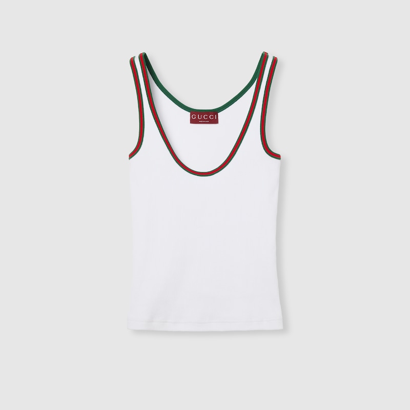 Cotton Tank Top With Web