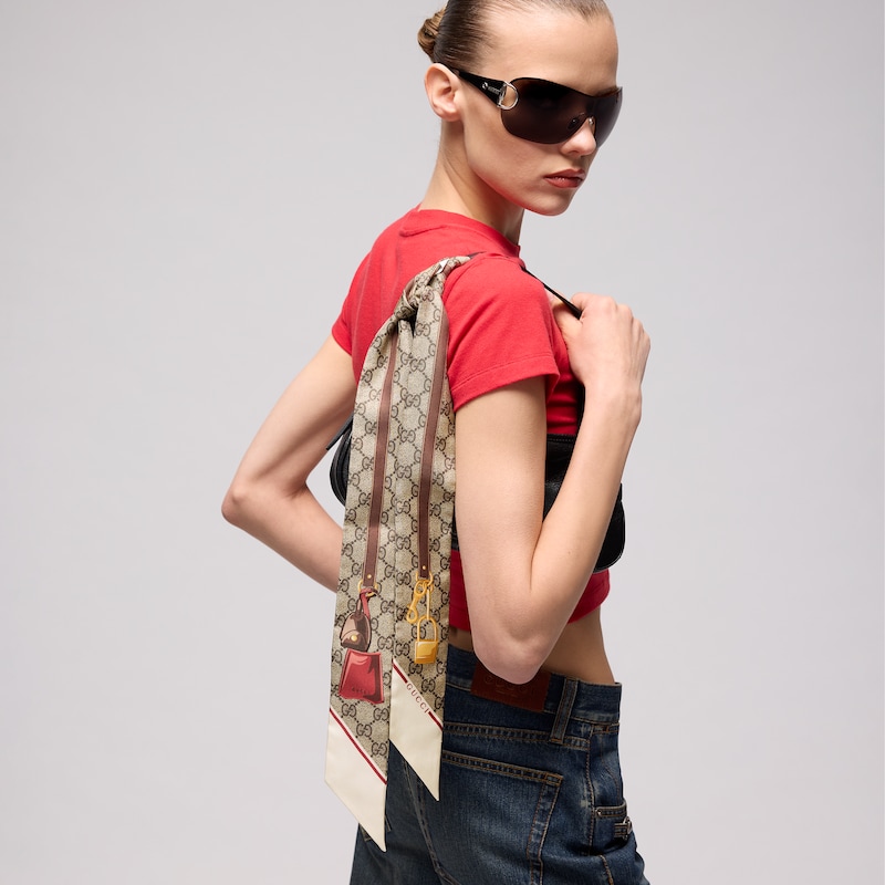 Gucci Printed Silk Twill Ribbon | Thumbnail 3