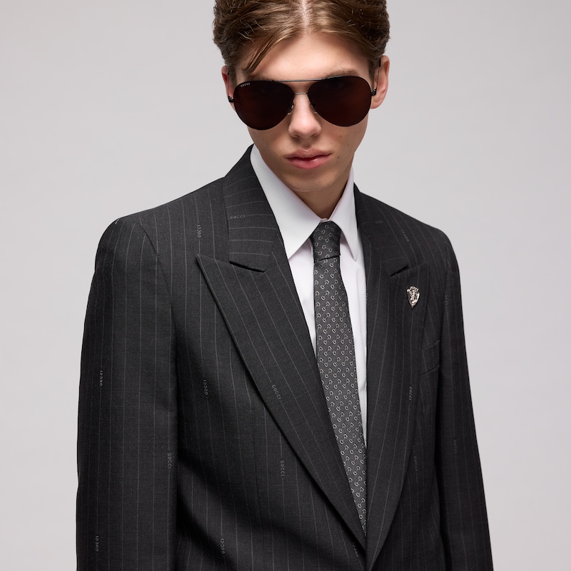 Gucci Horsebit Silk Jacquard Tie | Thumbnail 3 Gucci Horsebit Silk Jacquard Tie | Thumbnail 3