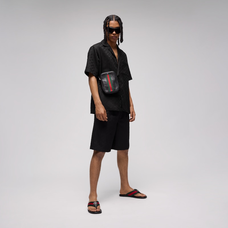 Gucci GG Canvas Linen Blend Bowling Shirt | Thumbnail 2 Gucci GG Canvas Linen Blend Bowling Shirt | Thumbnail 2