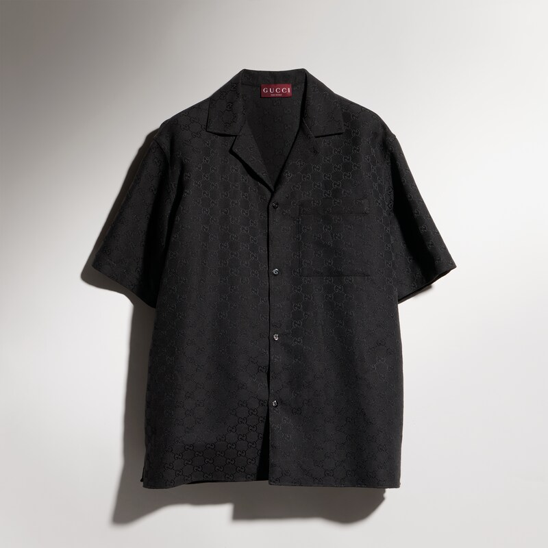 Gucci GG Canvas Linen Blend Bowling Shirt | Thumbnail 3 Gucci GG Canvas Linen Blend Bowling Shirt | Thumbnail 3