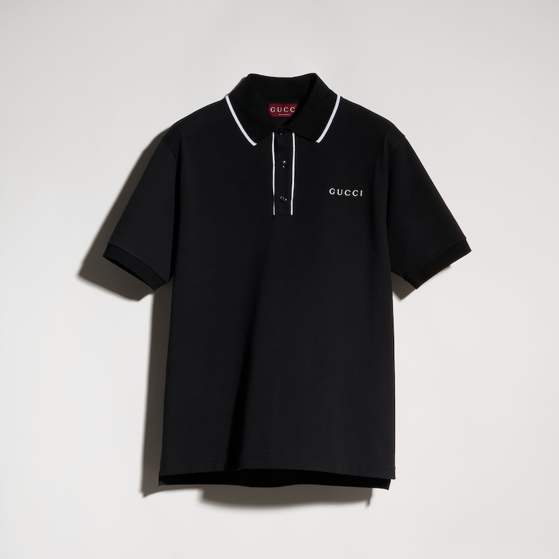 Gucci Cotton Piquet Polo Shirt With Embroidery | Thumbnail 3 Gucci Cotton Piquet Polo Shirt With Embroidery | Thumbnail 3