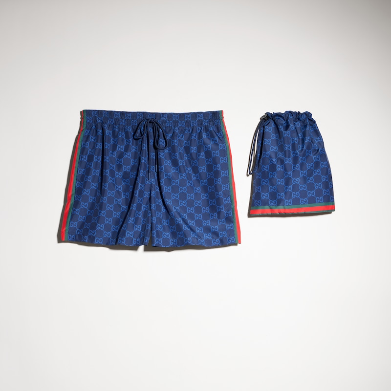 Gucci Printed Poplin Tech Swim Shorts | Thumbnail 3 Gucci Printed Poplin Tech Swim Shorts | Thumbnail 3