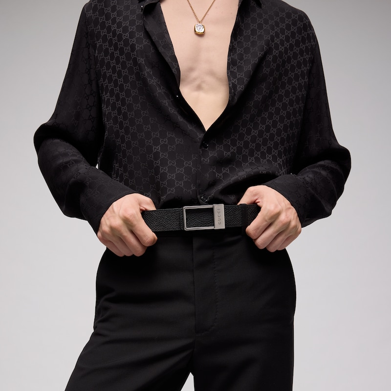 Gucci Reversible Belt With Rectangular Buckle | Thumbnail 3