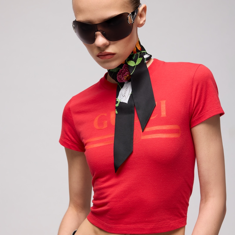 Gucci Printed Silk Twill Ribbon | Thumbnail 2 Gucci Printed Silk Twill Ribbon | Thumbnail 2
