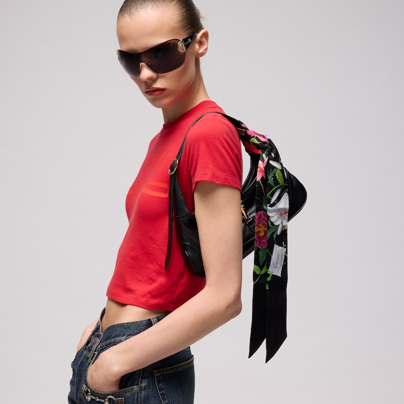 Gucci Printed Silk Twill Ribbon | Thumbnail 3 Gucci Printed Silk Twill Ribbon | Thumbnail 3