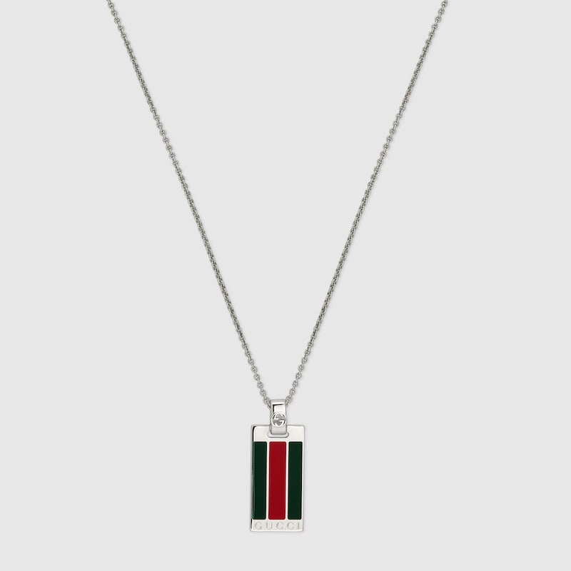 Gucci Pendant Chain Necklace With Web