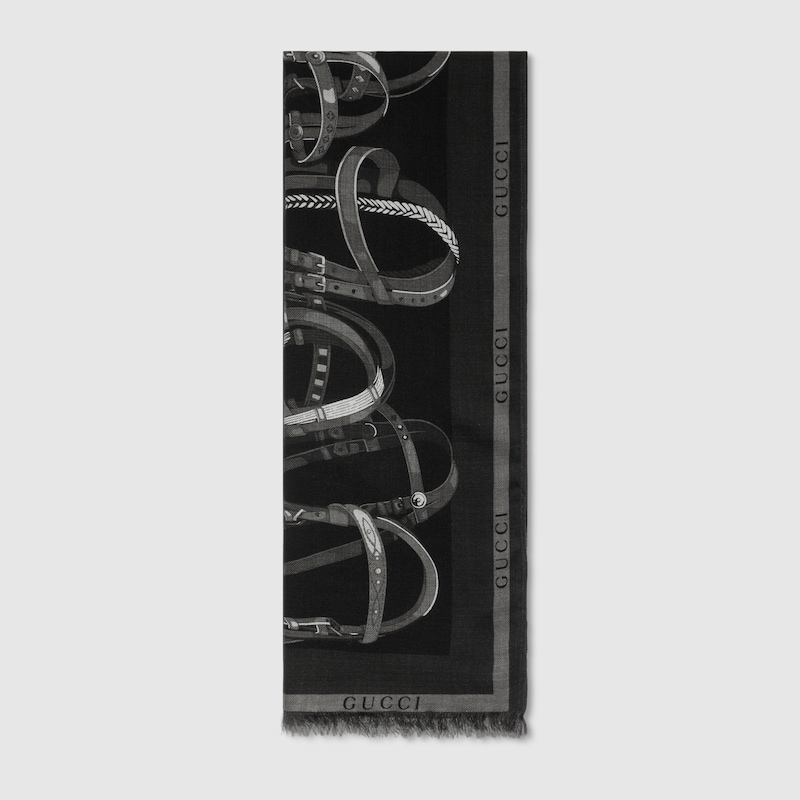 Gucci Printed Wool Silk Stole