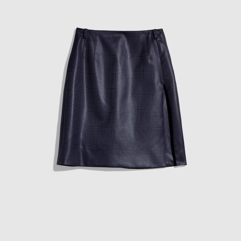 Gucci Prince Of Wales Chintzed Wool Mini Skirt