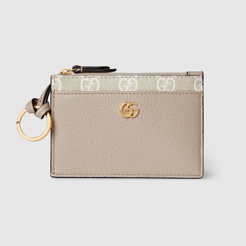 Gucci Bi-color GG Marmont Zip Key Pouch