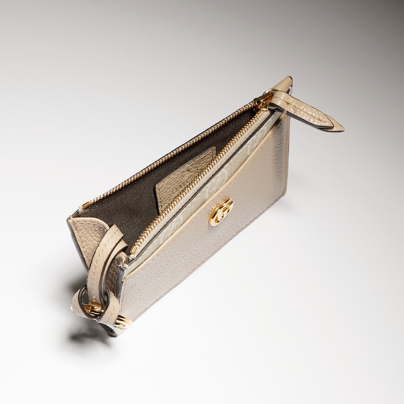 Gucci Bi-color GG Marmont Zip Key Pouch | Thumbnail 2