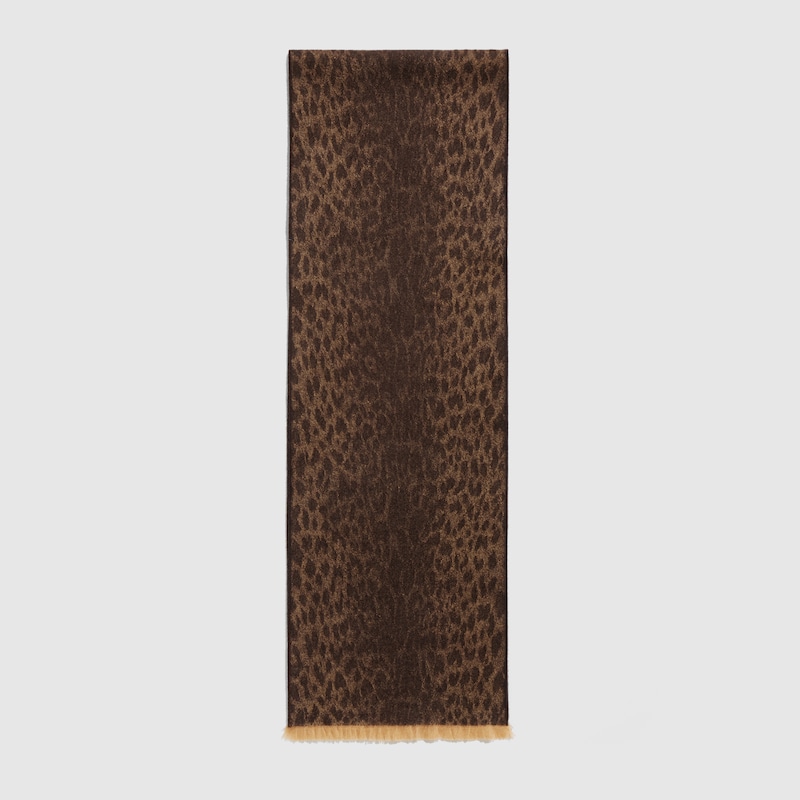 Reversible GG Wool Jacquard Scarf Reversible GG Wool Jacquard Scarf