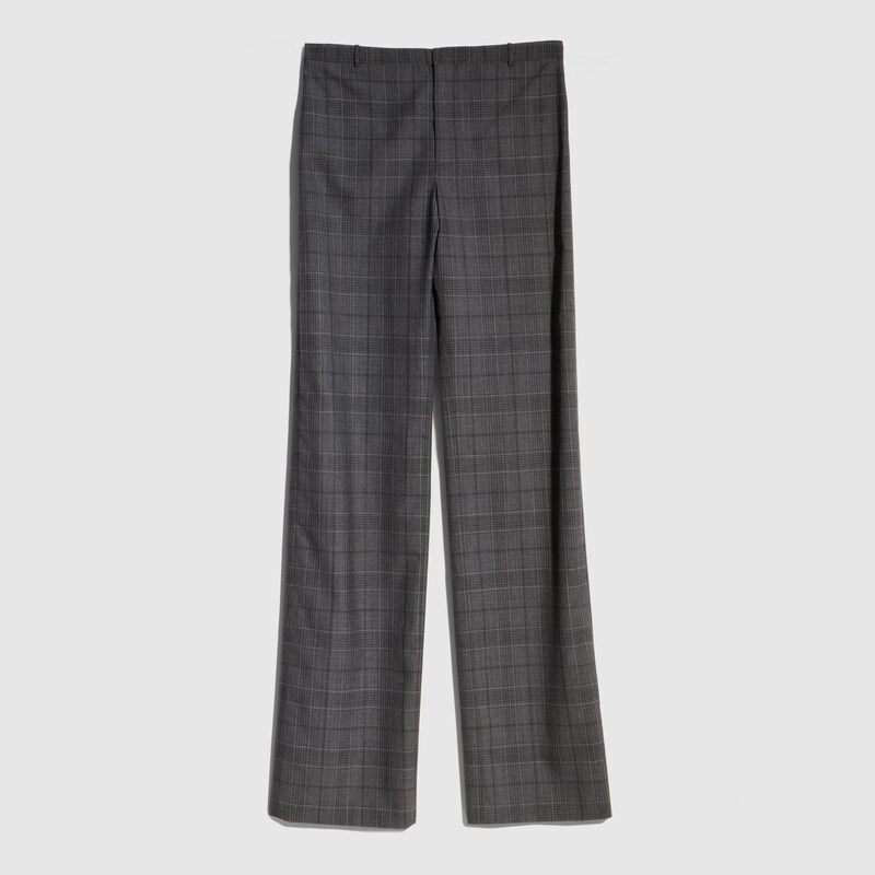 Checked Fine Wool Pants