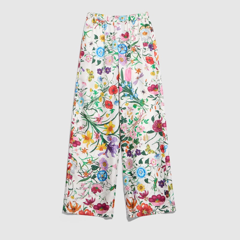 Printed Silk Twill Pants Printed Silk Twill Pants