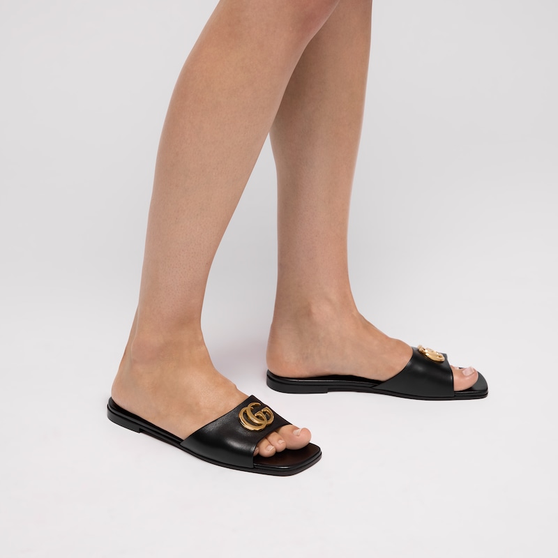 Gucci Slide Sandal With Double G | Thumbnail 3 Gucci Slide Sandal With Double G | Thumbnail 3