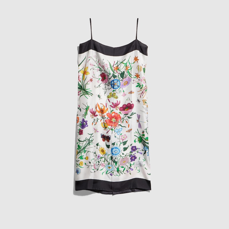 Printed Silk Twill Dress Printed Silk Twill Dress