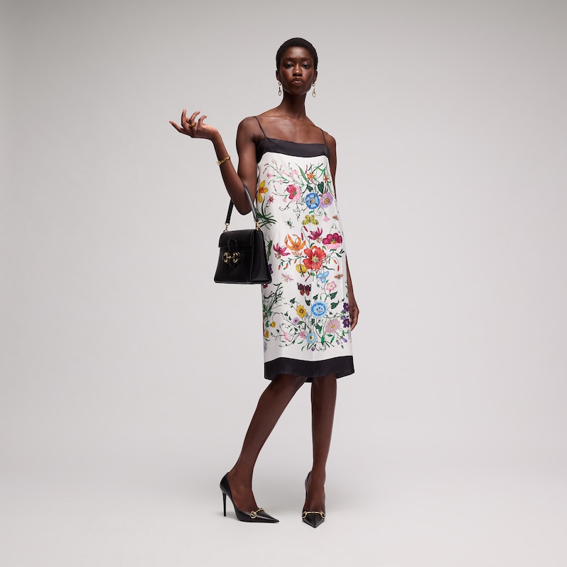 Gucci Printed Silk Twill Dress | Thumbnail 2 Gucci Printed Silk Twill Dress | Thumbnail 2