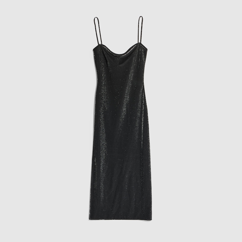 Jersey Dress With Iridescent Effect Jersey Dress With Iridescent Effect