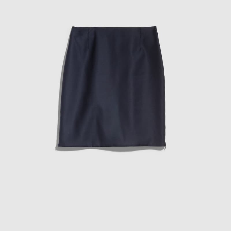Light Wool Mini Skirt