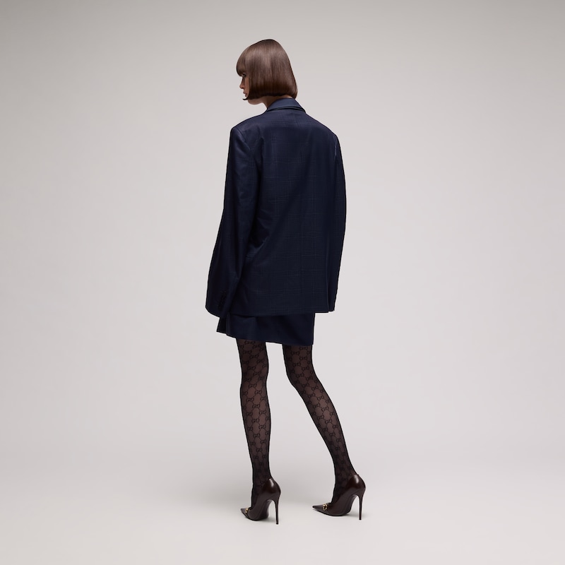 Gucci Prince Of Wales Chintzed Wool Jacket | Thumbnail 3 Gucci Prince Of Wales Chintzed Wool Jacket | Thumbnail 3
