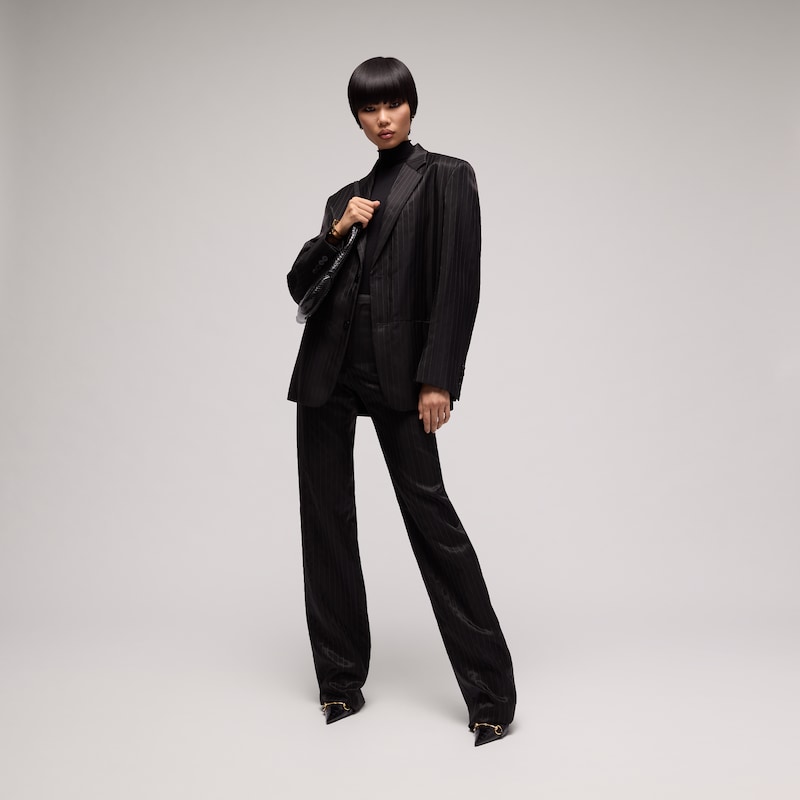 Gucci Pinstripe Wool Silk Jacket | Thumbnail 2 Gucci Pinstripe Wool Silk Jacket | Thumbnail 2