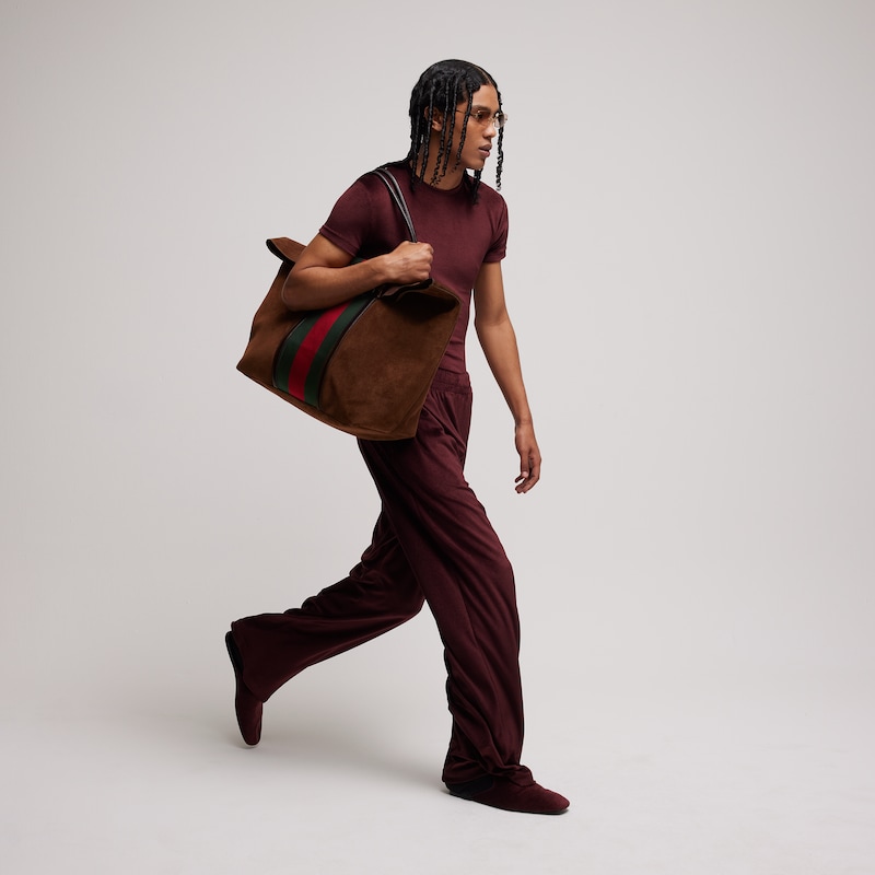 Gucci Medium Duffle Bag With Web | Thumbnail 2 Gucci Medium Duffle Bag With Web | Thumbnail 2