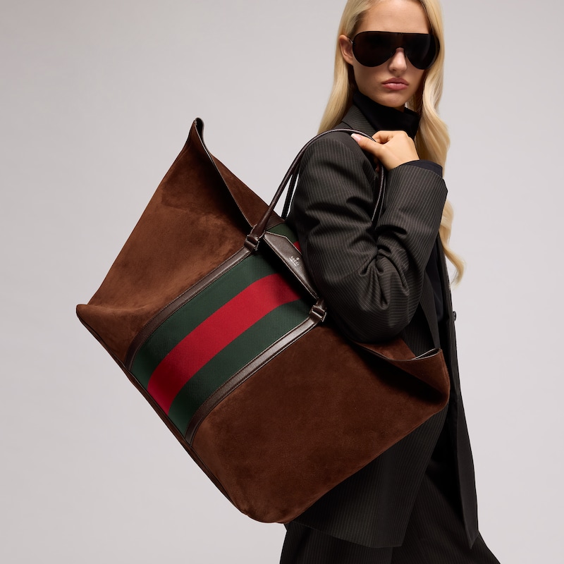 Gucci Medium Duffle Bag With Web | Thumbnail 3 Gucci Medium Duffle Bag With Web | Thumbnail 3