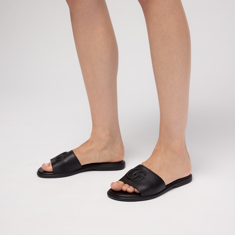 Gucci Slide Sandal With Double G | Thumbnail 3 Gucci Slide Sandal With Double G | Thumbnail 3