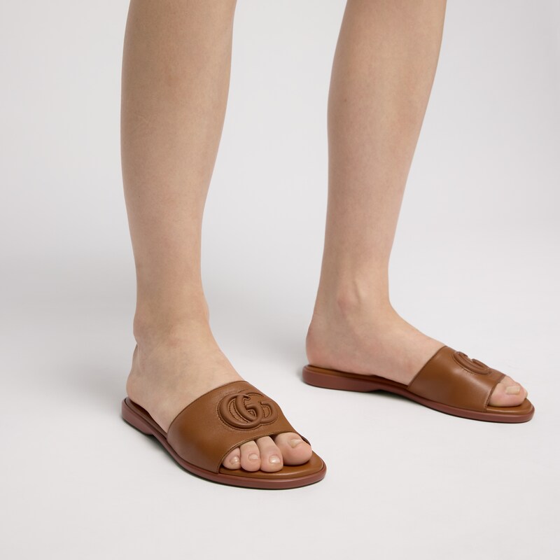 Gucci Slide Sandal With Double G | Thumbnail 3
