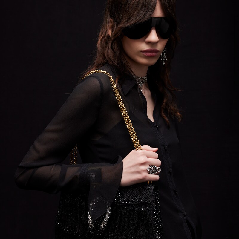Gucci GG Marmont Crystal Wide Ring | Thumbnail 2 Gucci GG Marmont Crystal Wide Ring | Thumbnail 2
