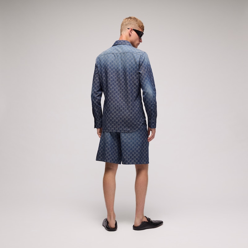 Gucci GG Chambray Cotton Denim Shorts | Thumbnail 3 Gucci GG Chambray Cotton Denim Shorts | Thumbnail 3
